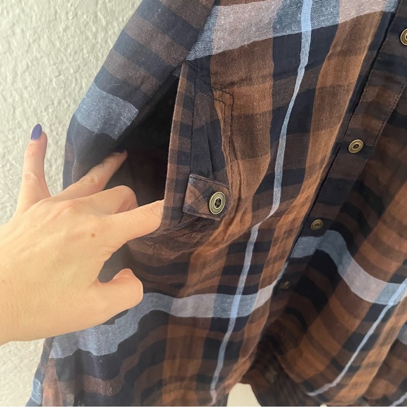Anthropologie Holding Horses Plaid Shirt Dress, size 4 - Picture 5 of 12